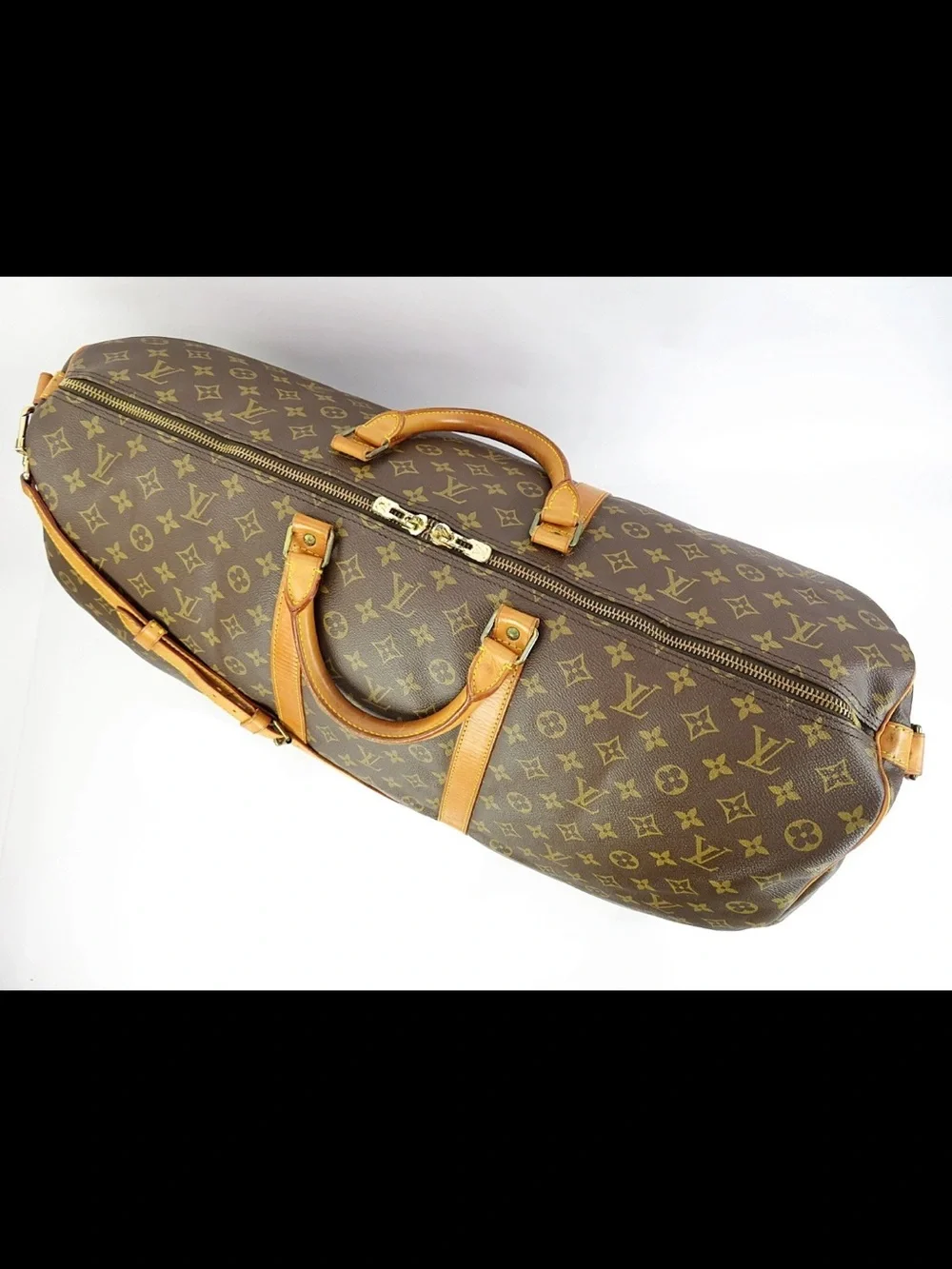 Louis Vuitton Monogram Canvas Brown Duffel with Vachetta Trim